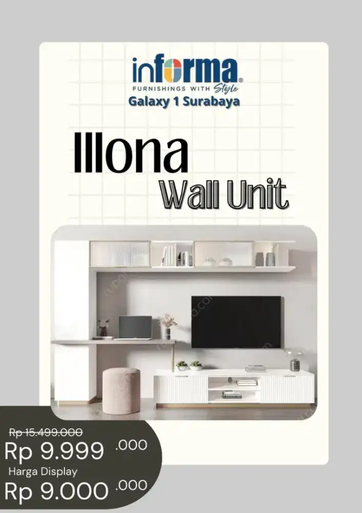 Wall Unit TV stand diskon up to 50%