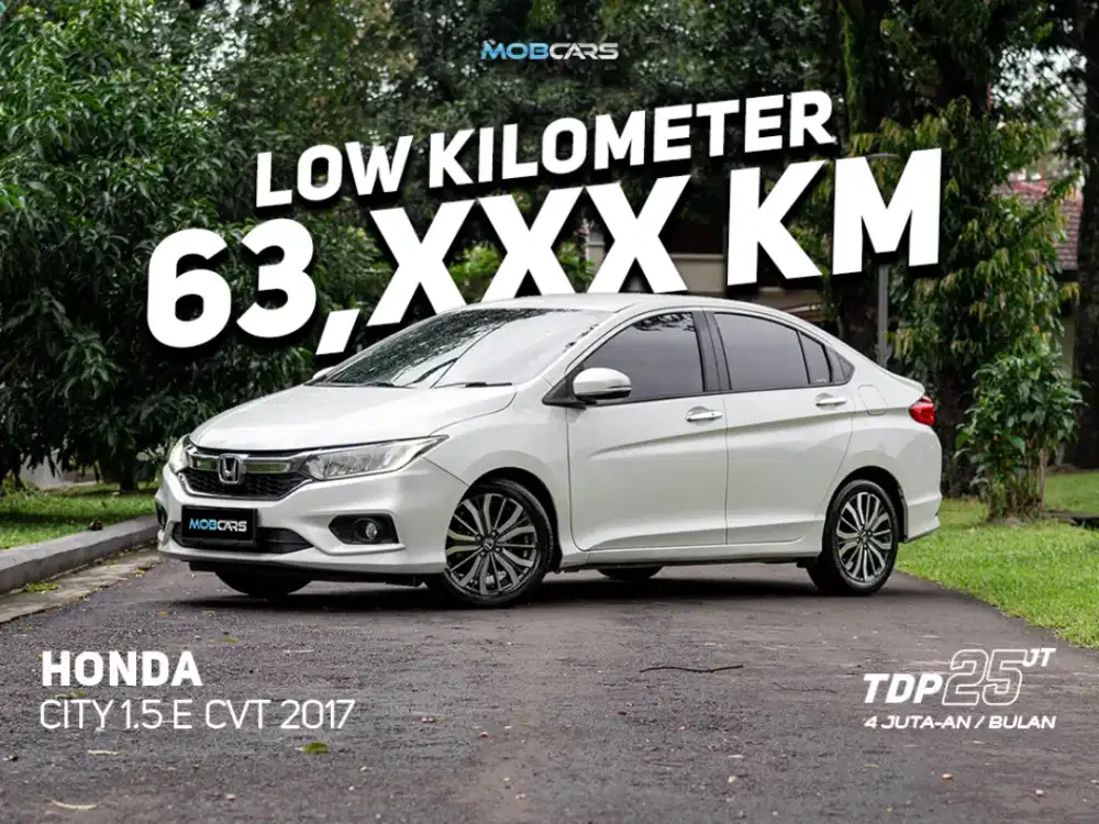 City 2017 E CVT Putih Low KM 63Ribu – Pajak Hidup, Siap Pakai
