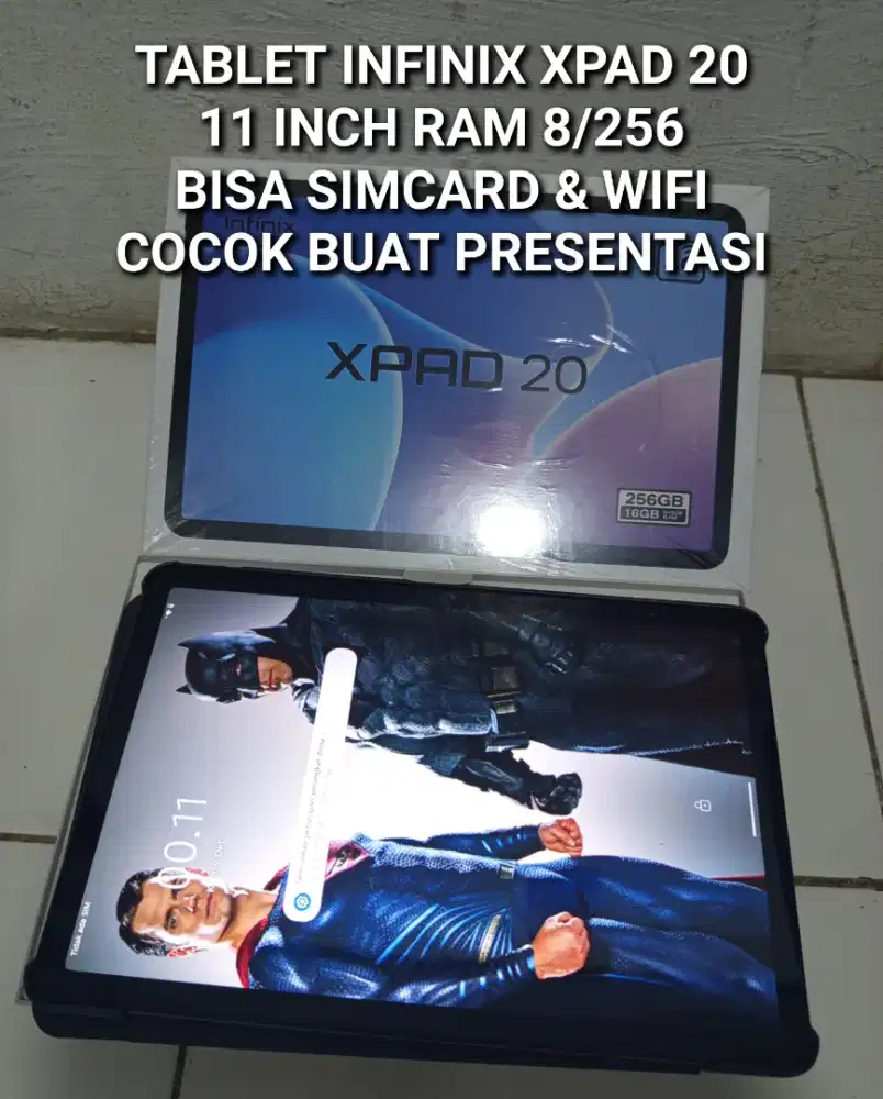 Tablet Infinix XPAD 20 Ram 8/256 simcard wifi fullset  layar 11 inch