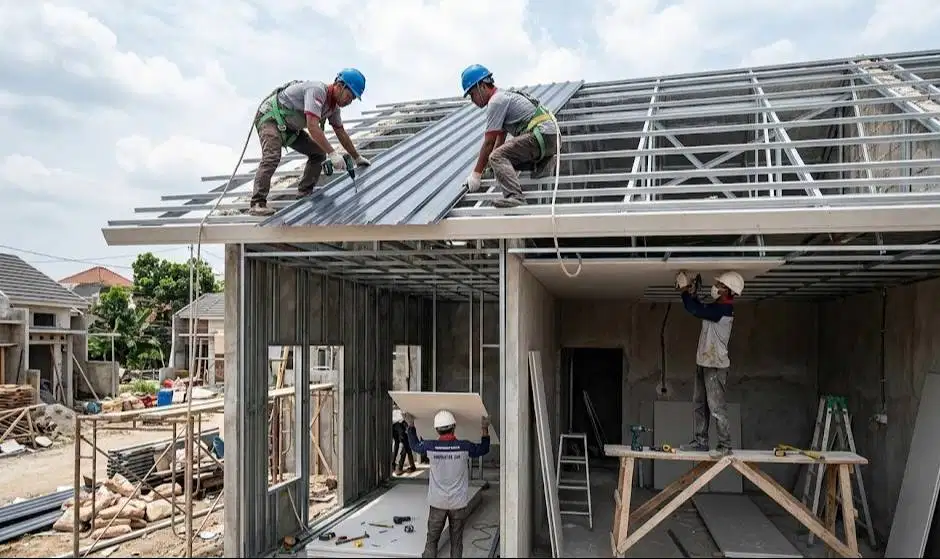 LAYANAN PEKERJAAN ATAP & PLAFON | BAJA RINGAN, GYPSUM, PVC