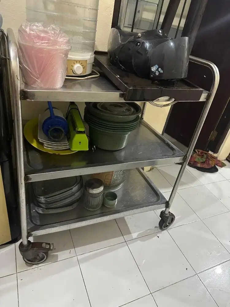 Meja Kompor Stanlist 3 sususn