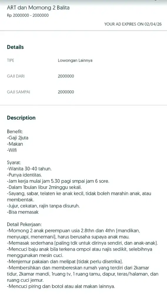 ART dan Momong 2 Balita