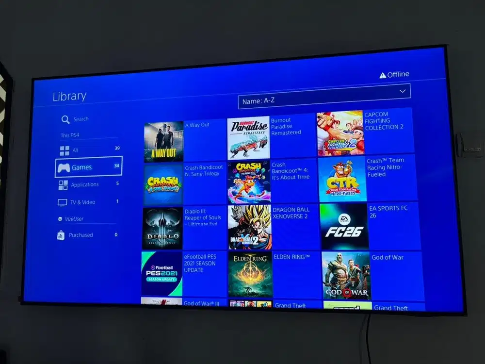 Playstation 4 H.EN 1 Tera 31 game PES 26 GTA 5 Spiderman dll Murah ps4