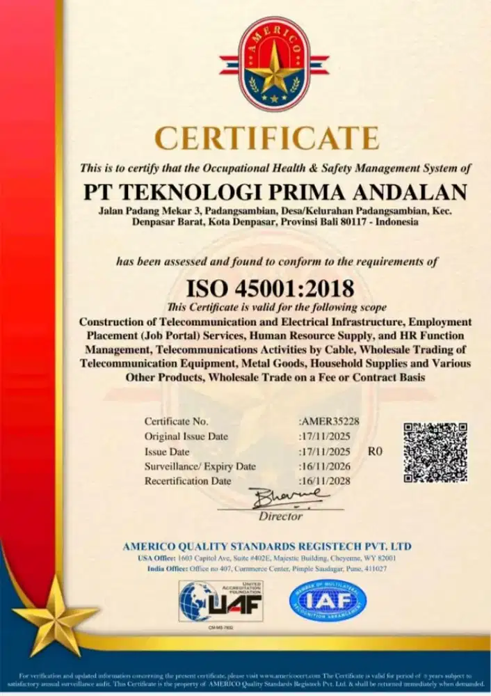 JASA SERTIFIKASI PROFESI & BADAN USAHA (SKK,SBU,ISO,DLL)