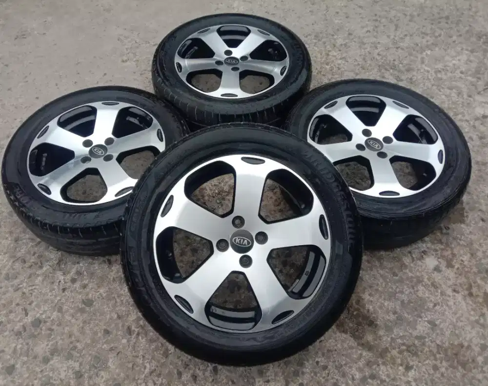 VELG RING 16 PCD 4X100 BLACK POLIS BAN 205/55 TEBAL