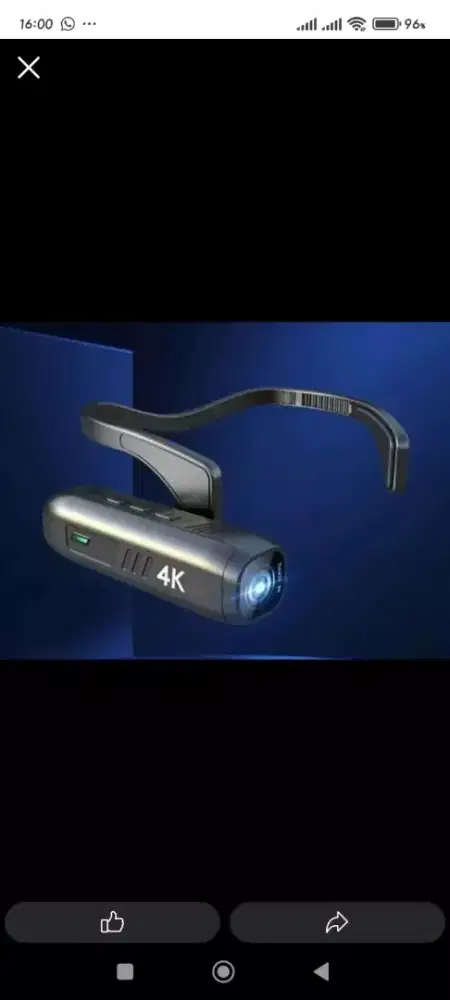 4K Head Mounted Camera EIS 2.0 & Baterai 2200 mAh
