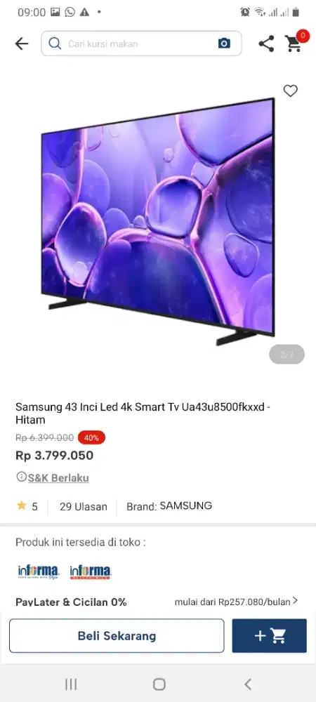 Samsung smart tv 43inch