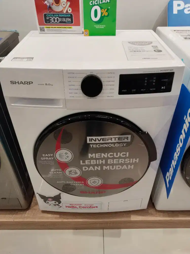 MESIN CUCI SHARP FRONT LOAD 8KG