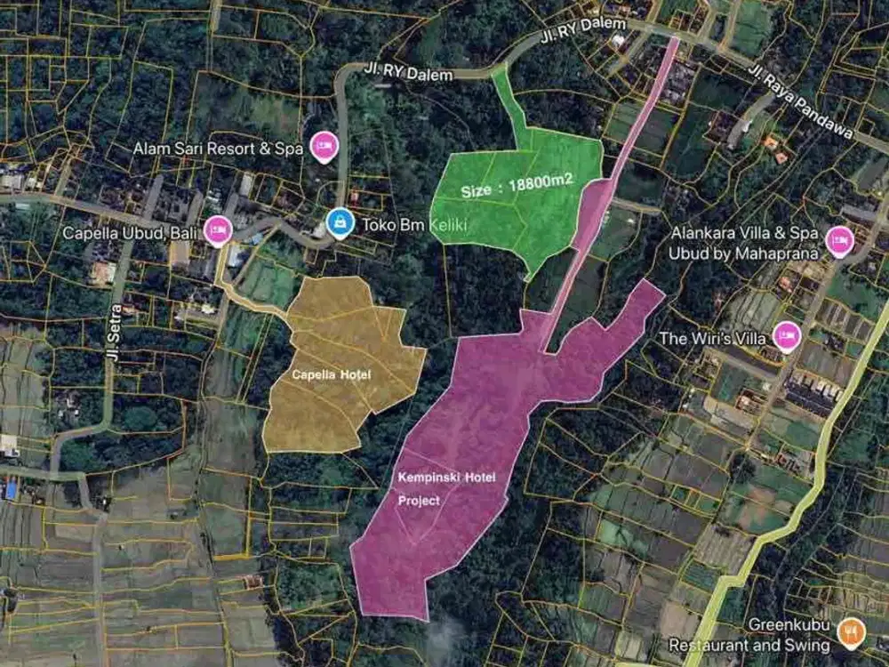 LAHAN PREMIUM DEKAT CAPELLA UBUD