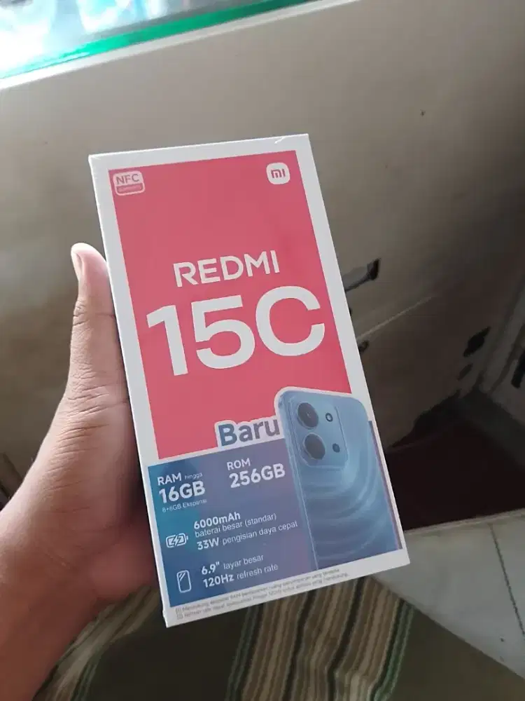 New redmi 15c ram8/256 garansi resmi 1 tahun