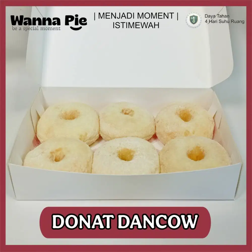 Donat Susu 1 Box isi 6 pcs Fluffy Donut Fresh Siap Kirim Se- Surabaya