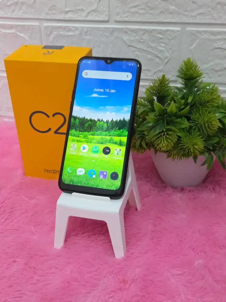 Realme C2 32Gb Hitam Apik Lengkap