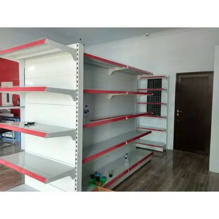 Rak Minimarket Backpannel Tahan Beban 80 Kg Perlevel