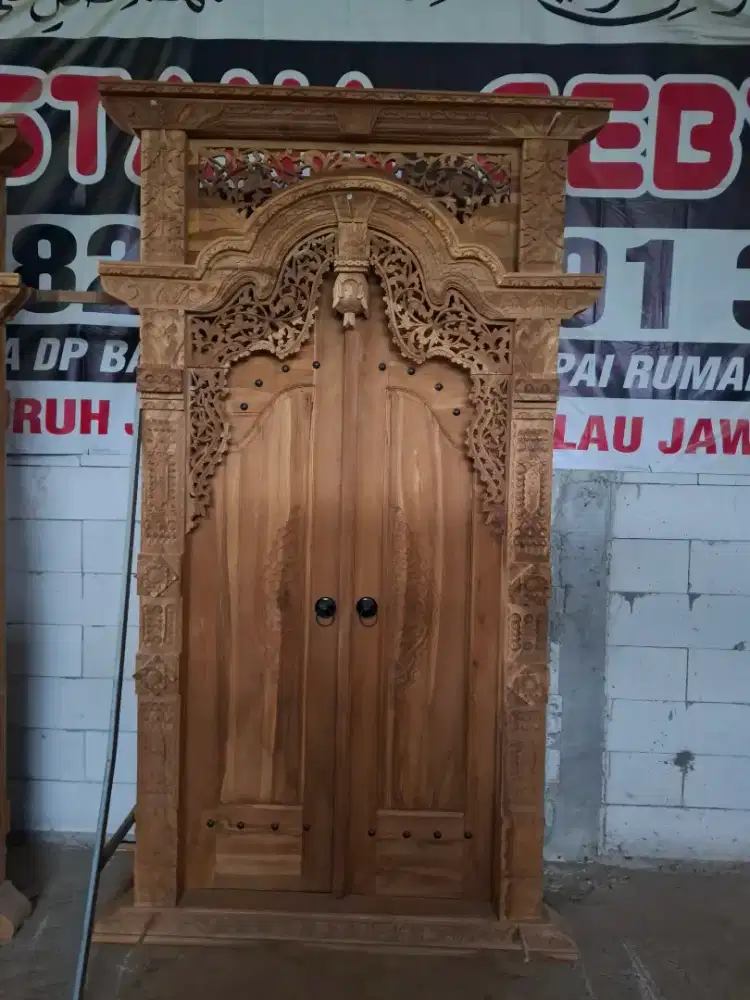 gapura jati ukir karensa 120x250