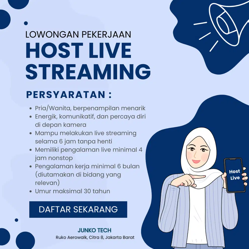 Lowongan kerja hostlive