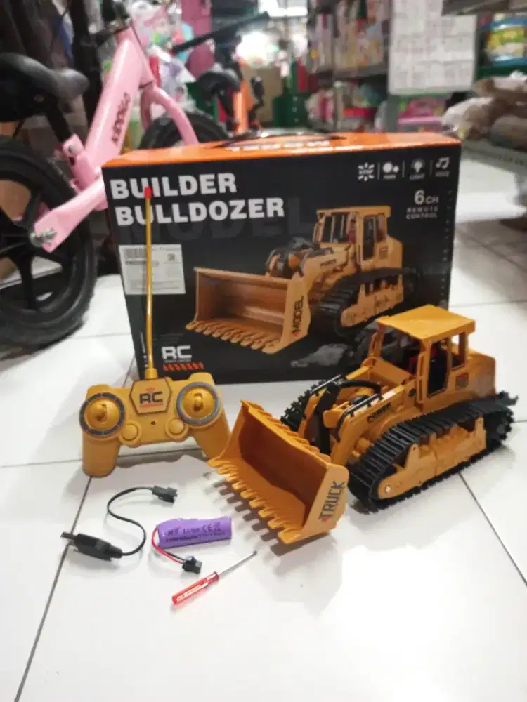 mainan anak Rc Buldozer tractor Cas