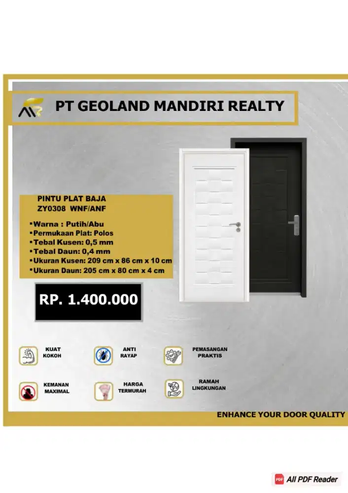 PINTU PLAT BAJA ZY0308 WNF/ANF