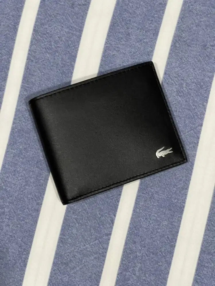 Dompet Lacoste Bifold Hitam Leather