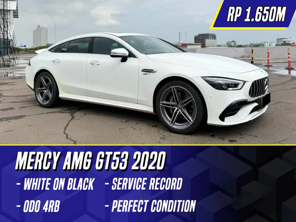 Mercedes Benz AMG GT53 2020 NIK 2019 White on Black Putih Mercy GT 53