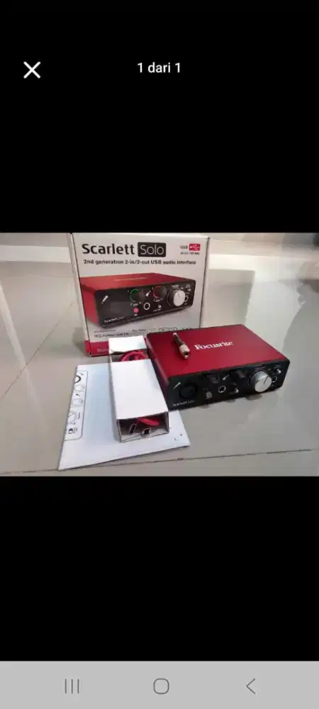 Jual soundcard focusrite dan mic behringer c1