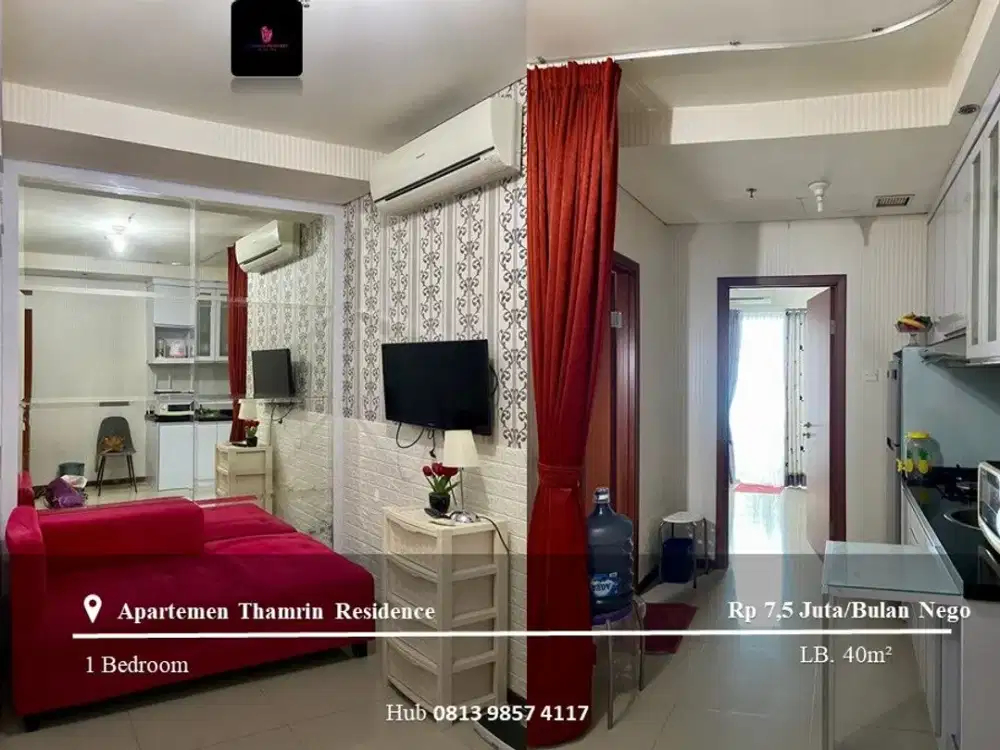 Disewakan Apartement Thamrin Residence High Floor 1BR Fully Furnished
