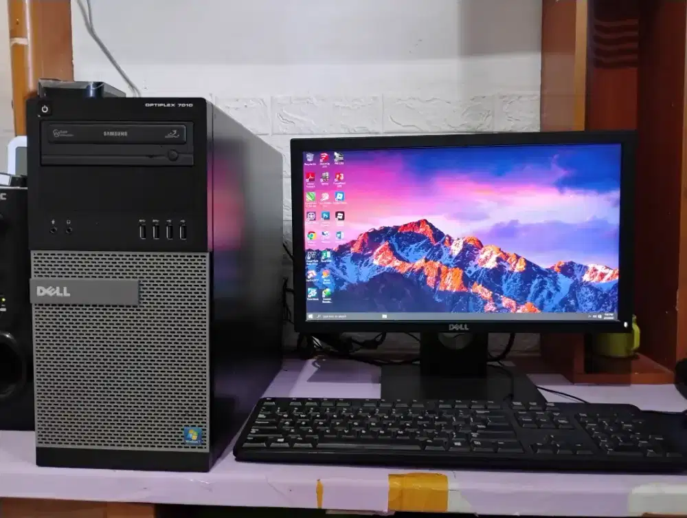 Pc gaming ringan / intel core i5 + ram 8gb + monitor 20inch dell