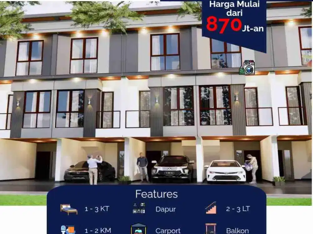 Cluster Modern 3 Lantai di Jl Dwiwarna Mangga Besar Jakarta Pusat