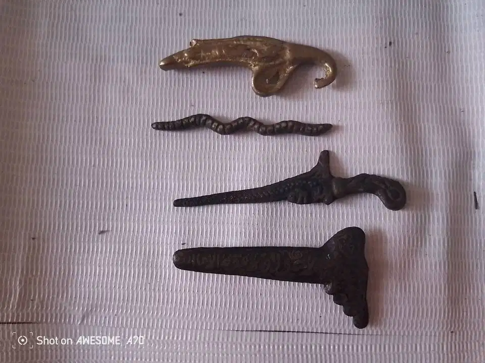 Koleksi Triple Kuningan Mini Bekas Peninggalan Mbah Kuno Antik.