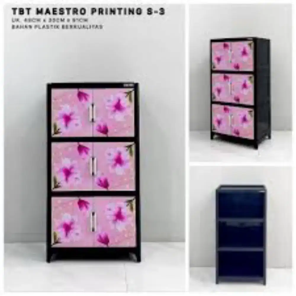 Lemari 3 susun plastik