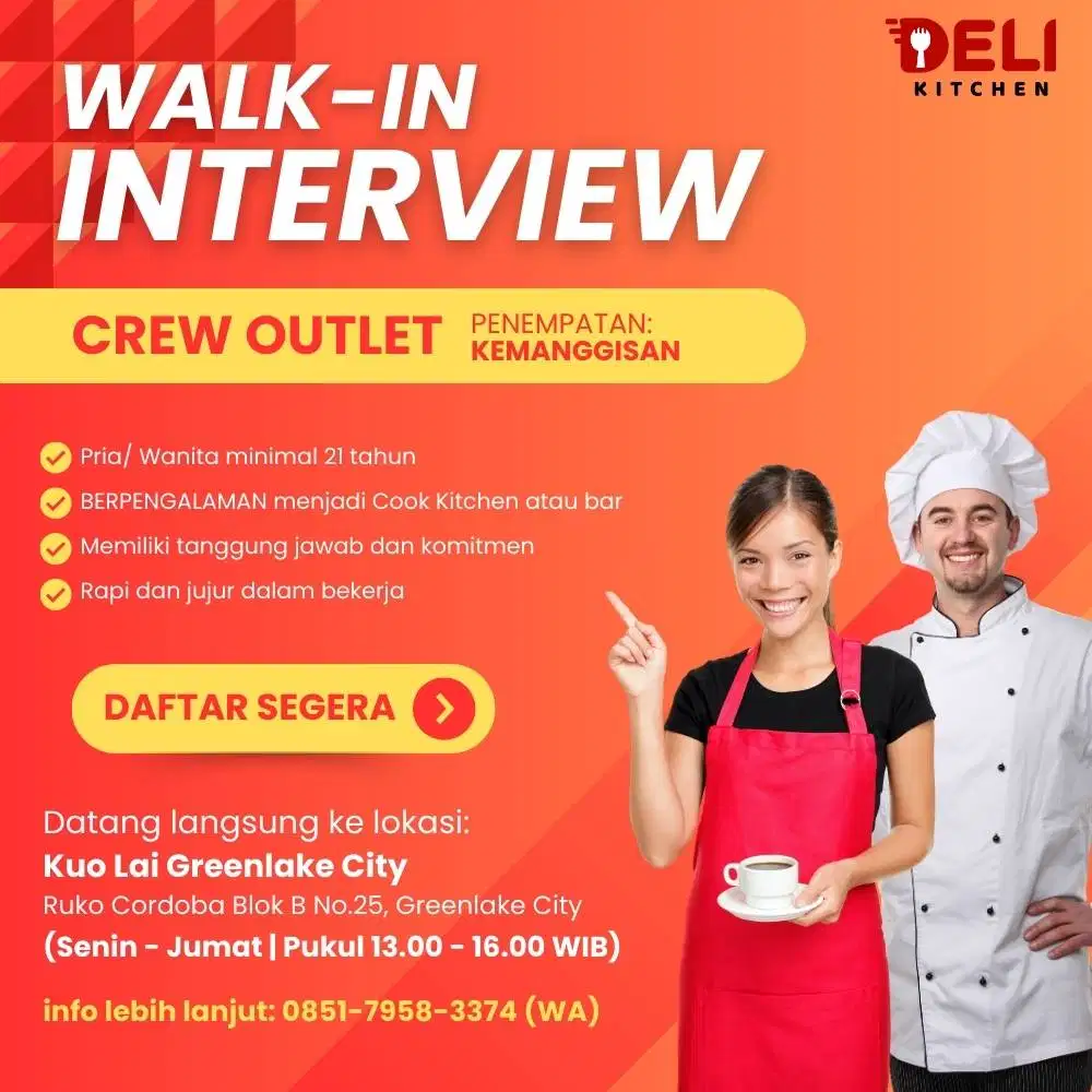 WALK-IN INTERVIEW CREW OUTLET KEMANGGISAN