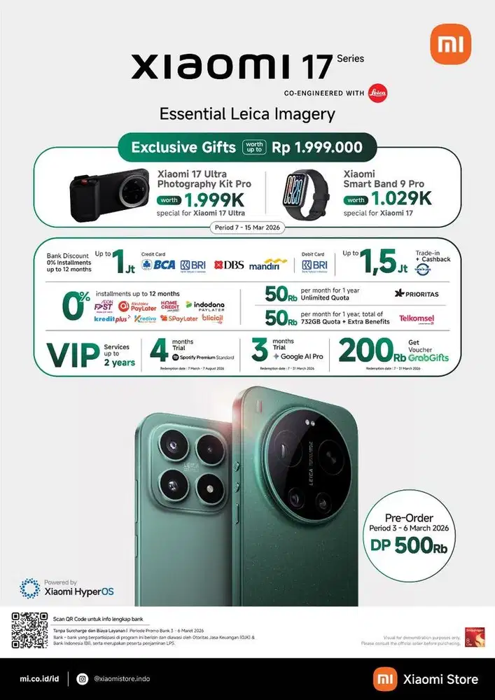 PREORDER XIAOMI 17 DAN 17 ULTRA