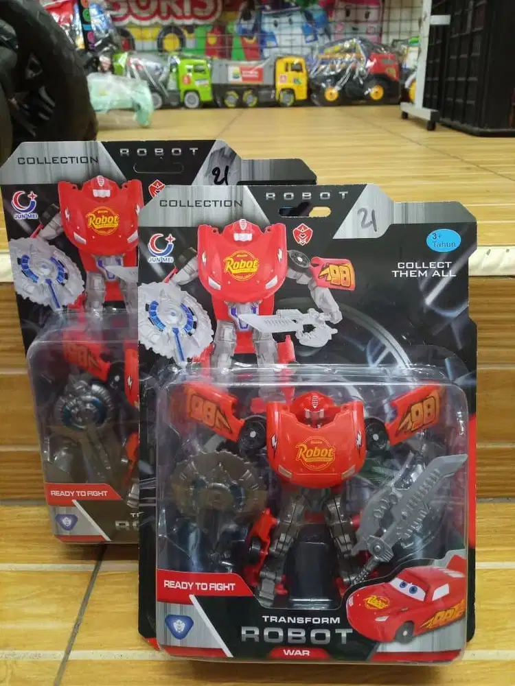 mainan anak robot transform cars