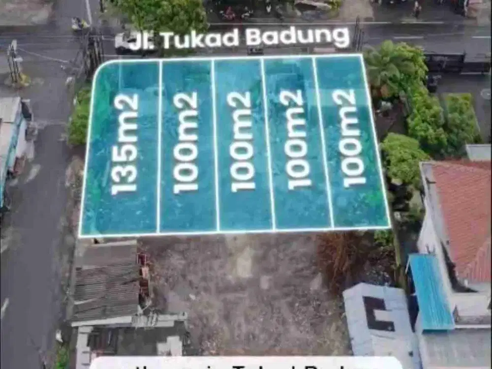 Tanah Kavling Luas 100m²/1 are (Hanya 5 kavling) Zona Kuning area Strategis Kota Denpasar cocok untuk usaha atau Hunian.