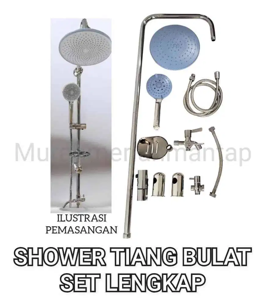 SHOWER TIANG BULAT SET LENGKAP/ SHOWER MANDI / SHOWER TIANG