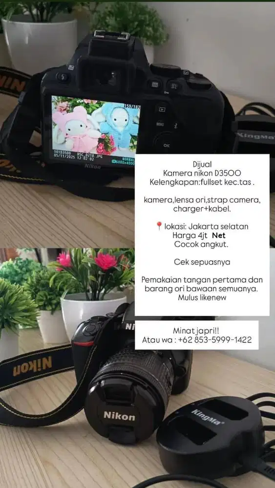 Jual Nikon D3500 (pemakaian pribadi)