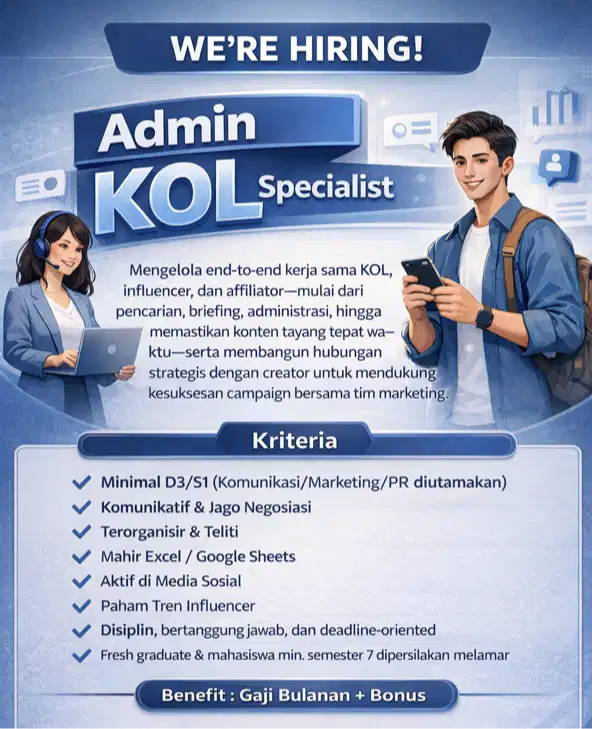 Lowongan Kerja Admin KOL Specialist