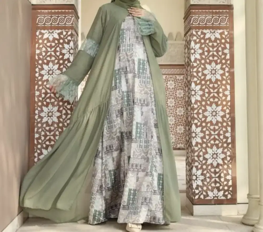 Preloved - bianca dress - sage green