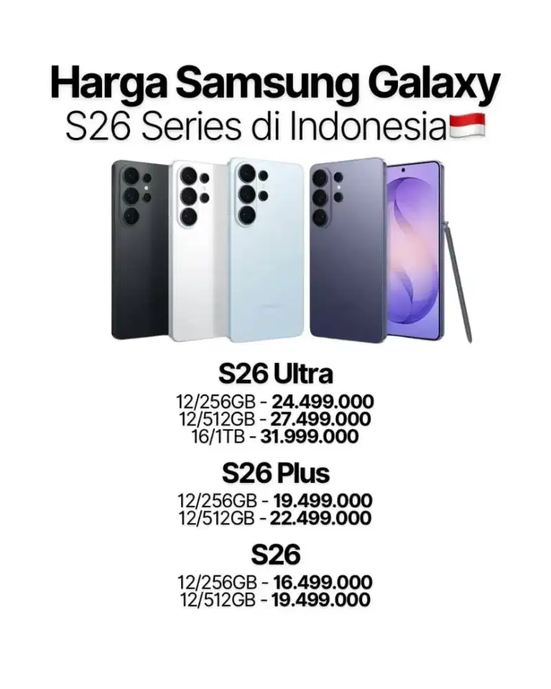 PO Samsung Galaxy S26 Ultra