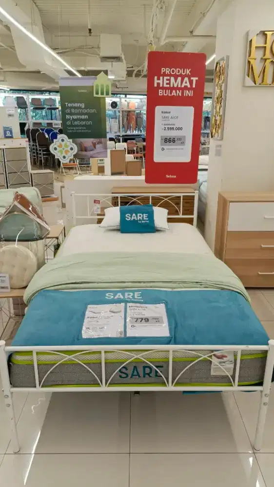 Sare Aloe Kasur Pocket Springbed 120x200x24 Cm