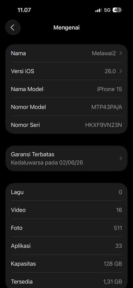 Jual aja edisi bu ip 15 128gb