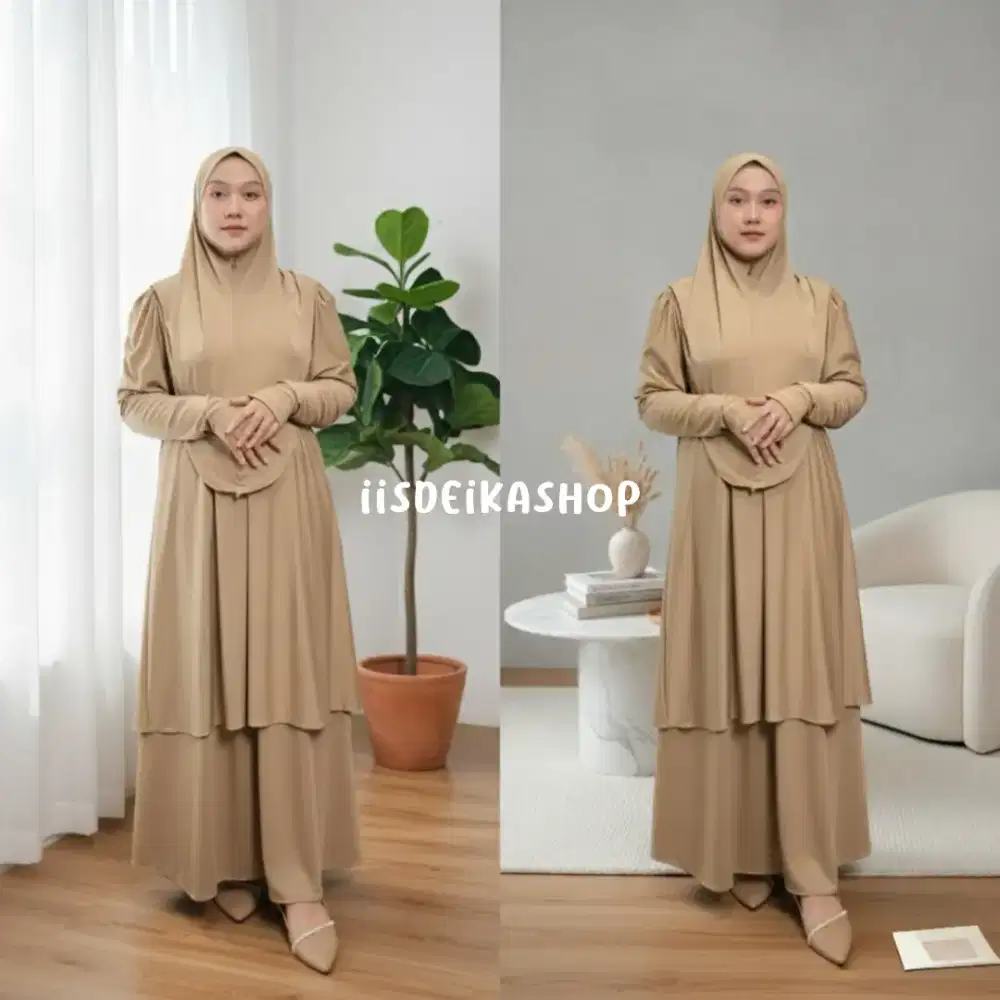 SETELAN BAHAN JERSEY SETELAN HIJAB ROK DAN TUNIK JERSET TEBAL