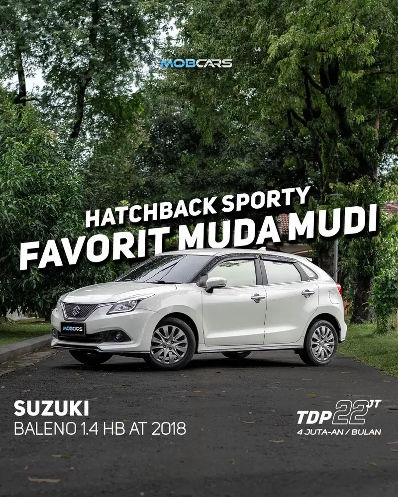 BALENO 1.4 HB AT 2018 PUTIH FREE SMART TV 32 INCH