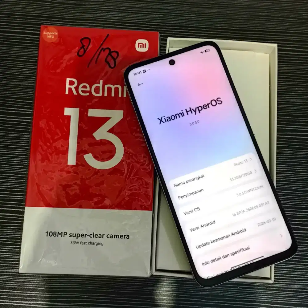 Redmi 13 (8/128 gb) fullset bonus softcase like new
