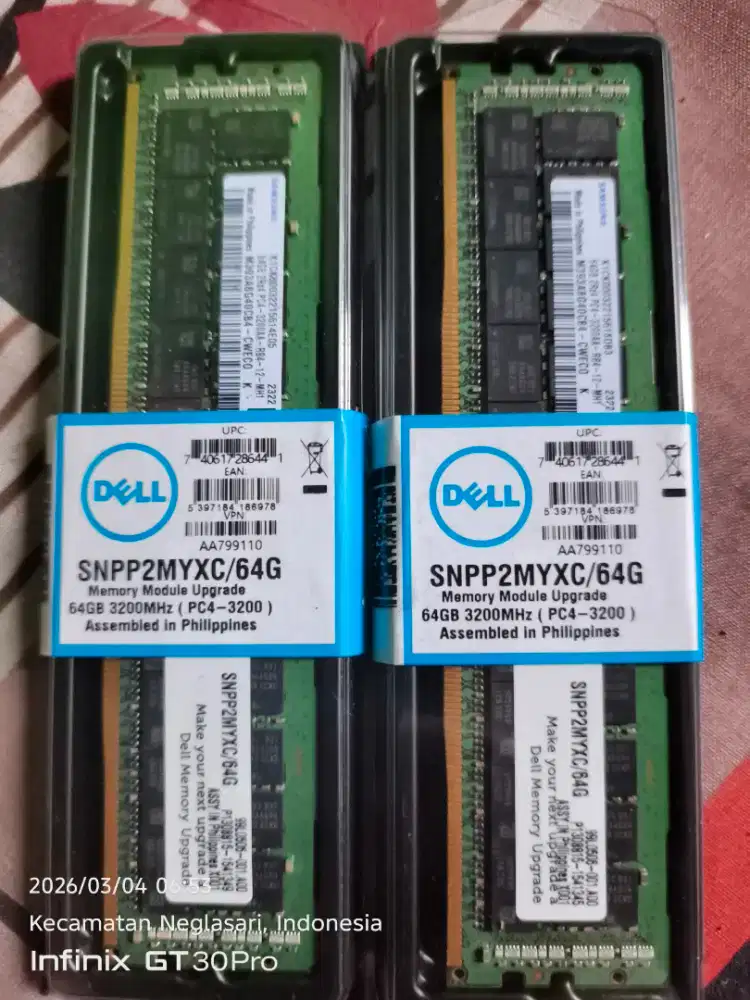 RAM Server Chipset Samsung DDR4 64GB 3200mhz 2R ECC Reg