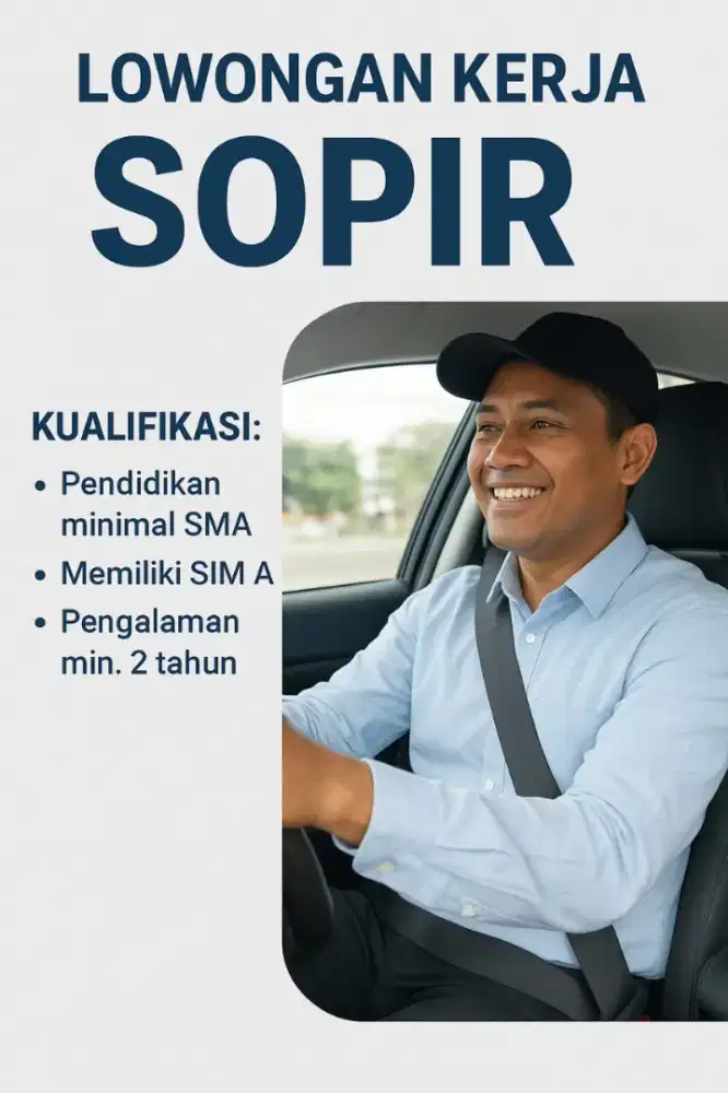 Lowongan : Supir Pribadi