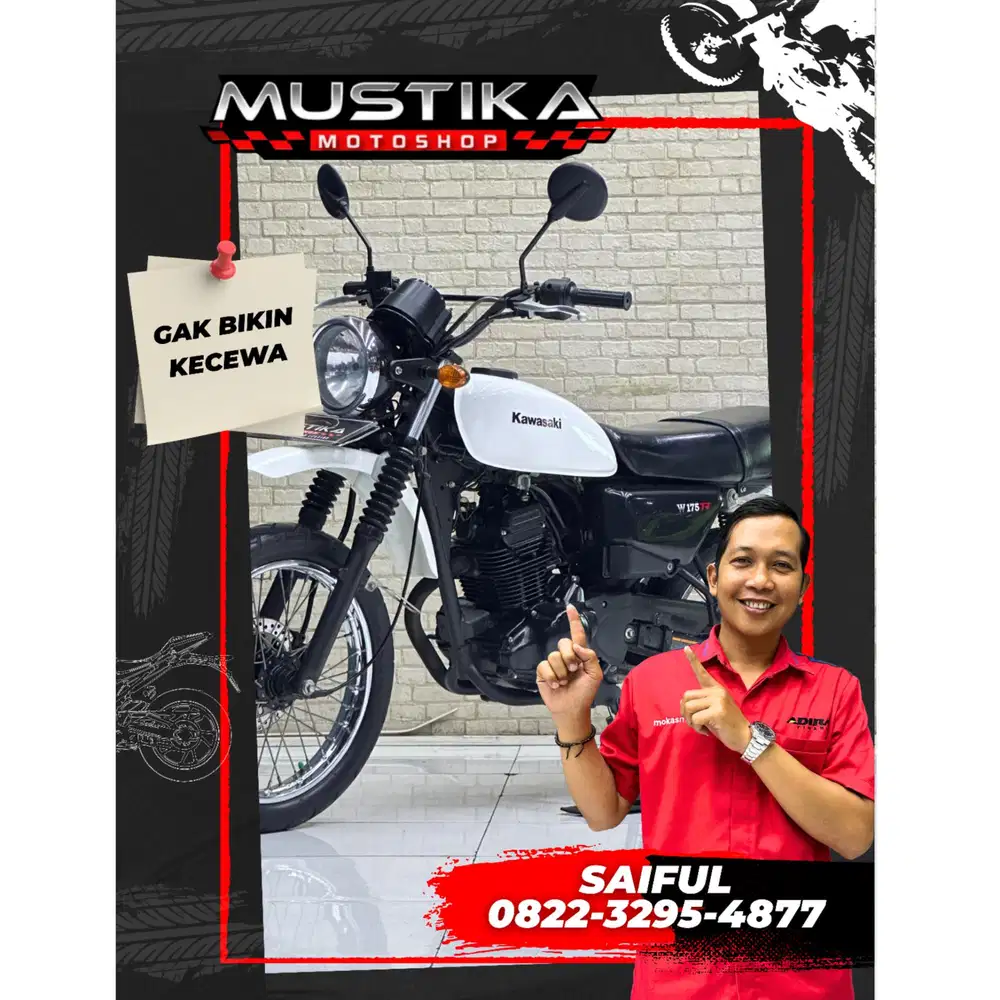 Perfect Condition!!Kawasaki W175 TR 2021 White Plat Jatim-Mustika