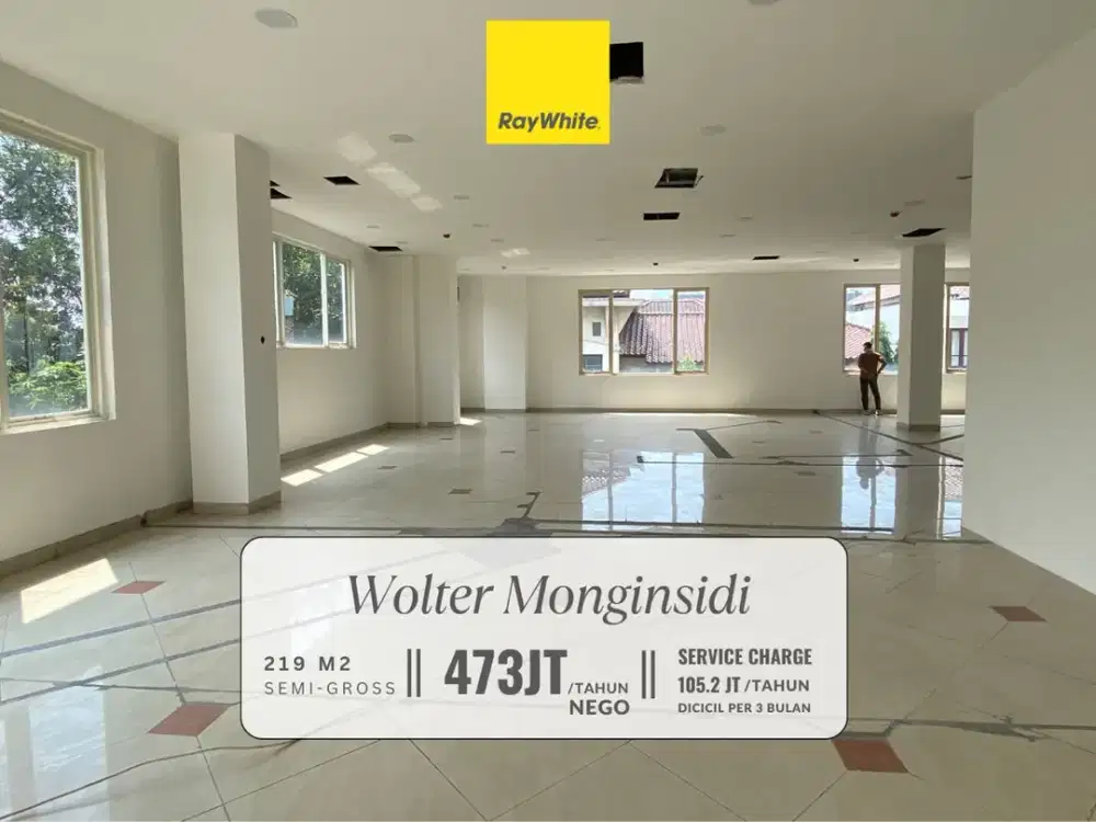 Disewakan Murah! Ruang Kantor di Premium Area Jl Wolter Monginsidi, Jakarta Selatan