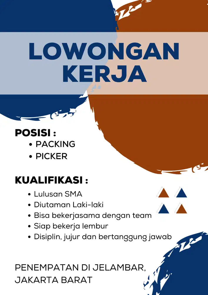 DIBUTUHKAN SEGERA PICKER DAN PACKING ONLINE SHOP