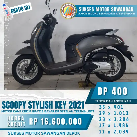 SUKSES MOTOR)DI JUAL CASH, KREDIT, TUKAR TAMBAH SCOOPY STYLISH 2025