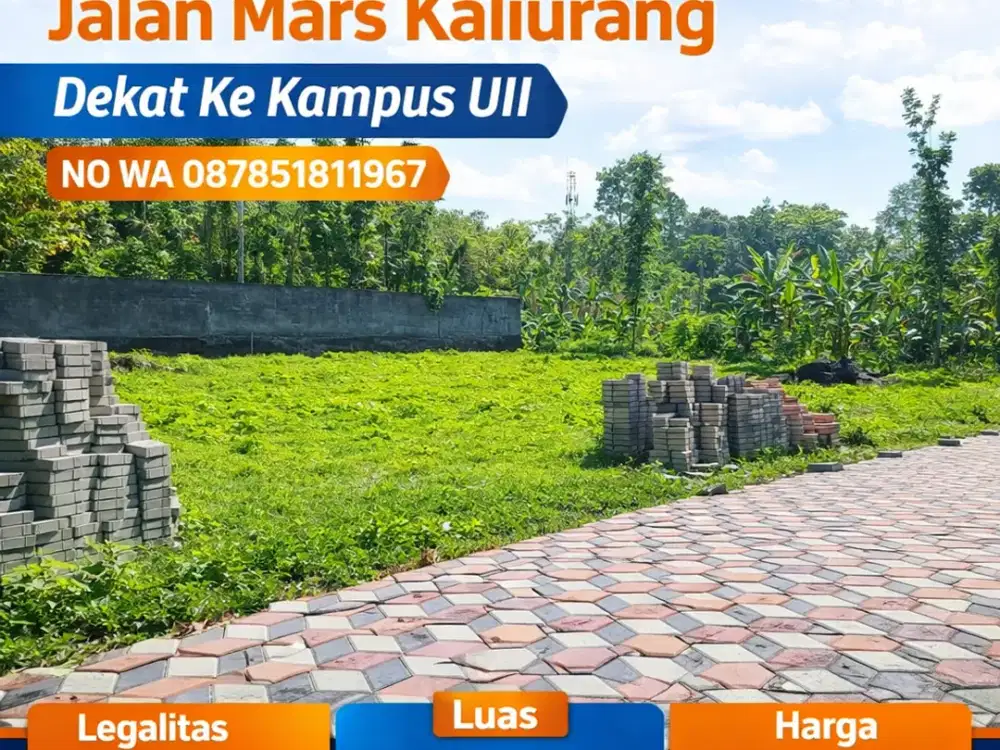 Tanah Jogja Kost Area Kampus UII Kaliurang SHM Pekarangan